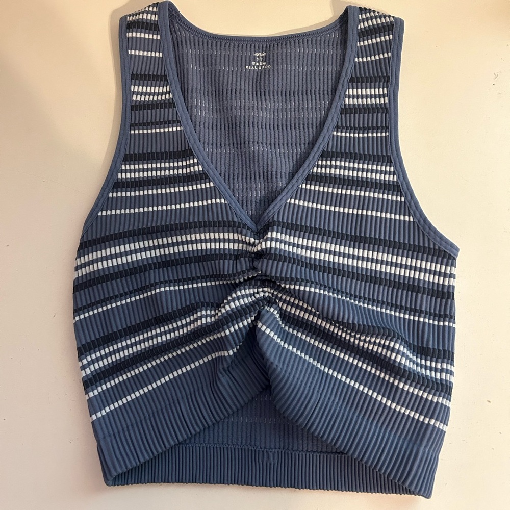 Aerie super chill rutched seamless top